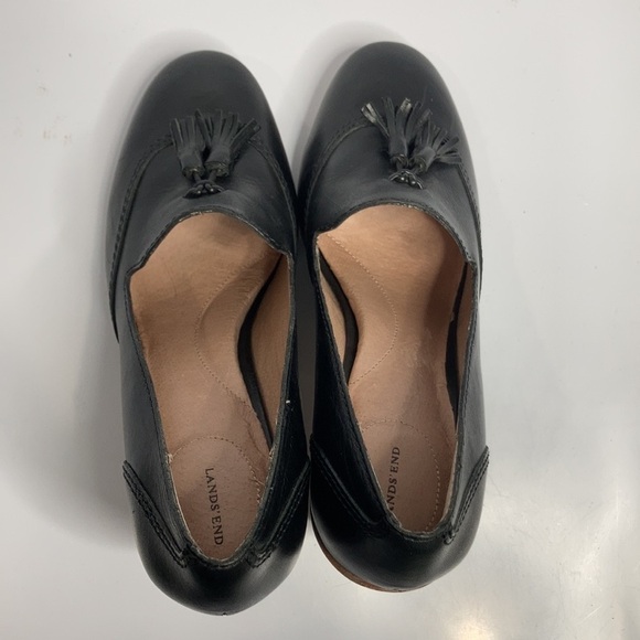 Lands End black block heel shoes size 7.5 - Picture 5 of 7